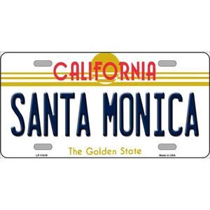 Santa Monica California License Plate  Background Metal Tag Retro  New CA